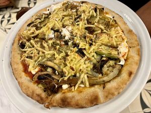 Zucchini, mozzarella and parmesan pizza.   at Bráz in Rio De Janeiro