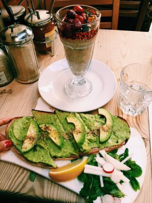 Avocado toast 
INSTAGRAM: nikita___green  at Le Pain Quotidien - St. Honore in Paris