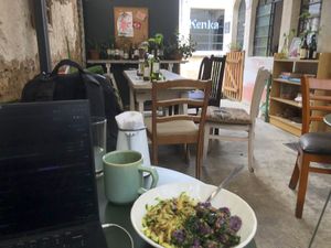 Purple pasta dish at Georgina's Goods  in Guatemala City