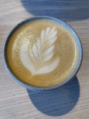Oat milk latte  at Arvo Coffee in Toronto