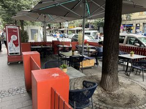Outdoor seating  at Wannawai in Frankfurt