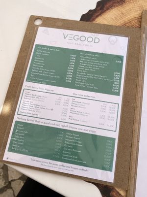 Drinks menu   at Vegood in Vila Real De Santo Antonio