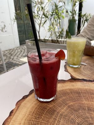 Red juice  at Vegood in Vila Real De Santo Antonio