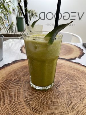 Yellow juice   at Vegood in Vila Real De Santo Antonio