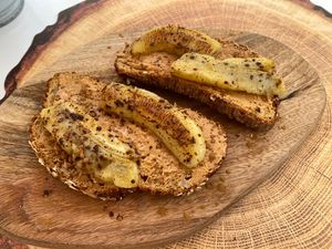 Peanut butter toast   at Vegood in Vila Real De Santo Antonio