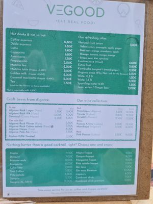 Menus as of 11/06/2023 at Vegood in Vila Real De Santo Antonio