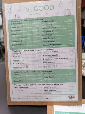 Menu novembre 2023 at Vegood in Vila Real De Santo Antonio