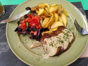 Seitan Pedro Ximenez (I couldn't resist and started eating it right away...) at Vegood in Vila Real De Santo Antonio