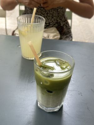   Iced matcha and ginger lemonadee  at Café Cometa in Barcelona