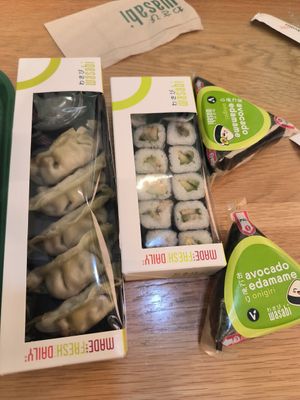 Gyoza avocado rolls at Wasabi - Victoria Station in London