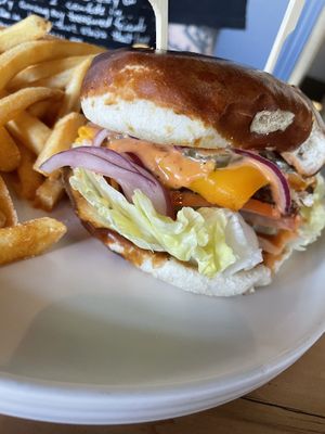 Cheese burger   at Buddha Belly Burger in Sacramento