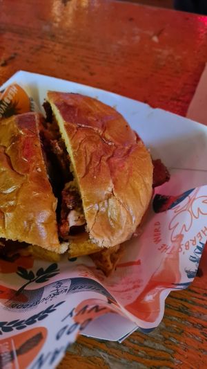 Kimchi burger at Herbivorous Spark   in York