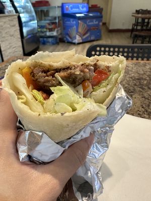 Beyond Meat Kofta wrap - so good!   at Silk Road Kabob House in Toronto