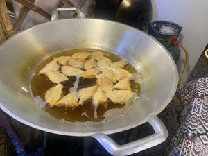 Samosas in the wok   at Hommie Samosas - Nimman in Chiang Mai