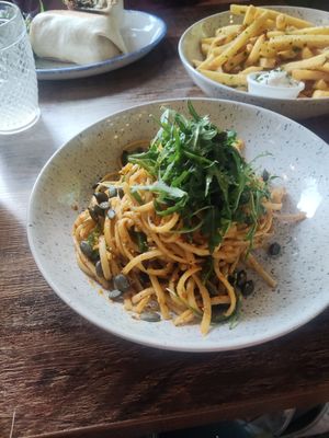 Pesto linguini at Mary & Archie - Didsbury in Manchester