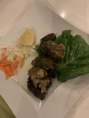 stuffed vine leaves  at Pelagos Restaurant in Kos