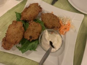 chickpea „greek falafel“  at Pelagos Restaurant in Kos