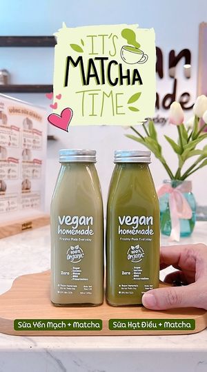 Matcha Cashew Milk at Vegan Homemade - Sữa Hạt Thuần Chay & Bánh Tươi in Ho Chi Minh City