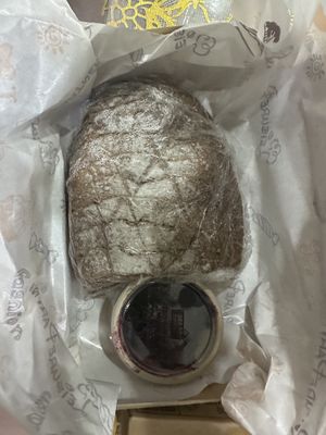 Rye bread and berry spread 🤤  at Vegan Homemade - Sữa Hạt Thuần Chay & Bánh Tươi in Ho Chi Minh City