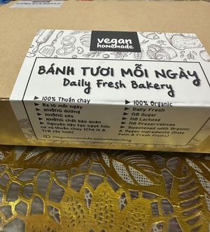 Cute boxes for takeaway  at Vegan Homemade - Sữa Hạt Thuần Chay & Bánh Tươi in Ho Chi Minh City
