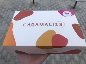 The box of goodies  at Caramalize in Dubai