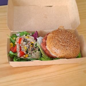 Classic burger at Açaï Spot in Cannes