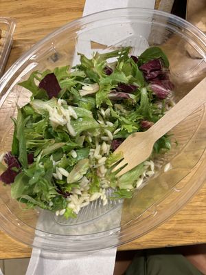Salad (half eaten, sorry)  at BER - REWE - T1 in Berlin