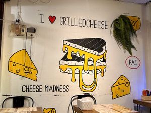 *vegan grilled cheese ❤️  at Cheese Madness in Pai