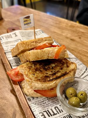 Vegan cheese & tomato sandwich (119 THB)  at Cheese Madness in Pai