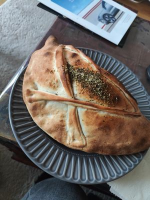Vegan Calzone, 8/10 for pizzas at Kruthuset in Oerebro