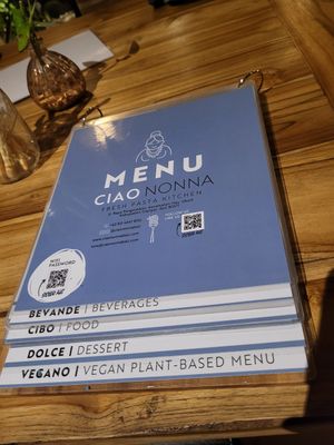 Menu at CIAO NONNA in Gianyar
