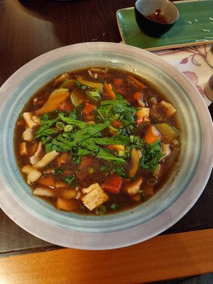 Tibetanische Suppe m. handgezogenen Nudeln at Tibet Family Bistro in Siegburg