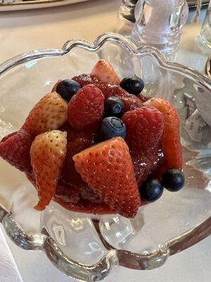Vegan sorbet with mixed berries  at Suma Cafe  in Aberdeen