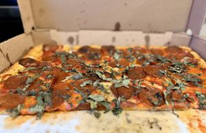 Vegan pepperoni   at Brooklyn Pizza Crew in South West London