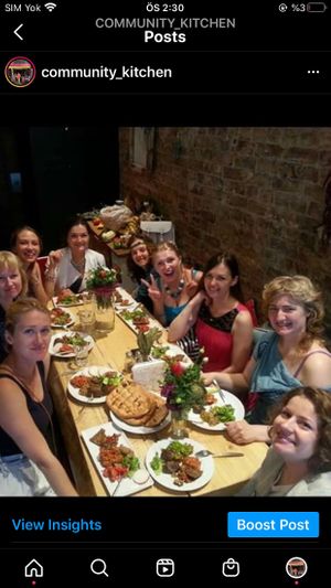 2015 vegan supper at the restaurant community kitchen in istanbul Kumbaracı Yokuşu street  at Vegan Supper Club in Istanbul