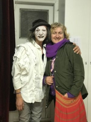 Mime performance  at Vegan Supper Club in Istanbul