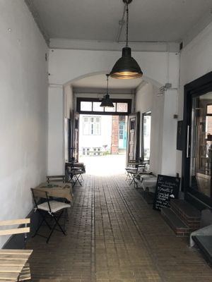 Outdoor seating  at Scuderia del Caffè in Husum