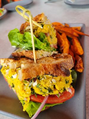 Chickpea sandwich at Love.Life in Culver City