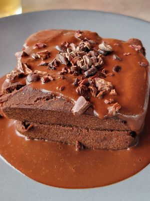 Warm cacao black bean brownies at Love.Life in Culver City