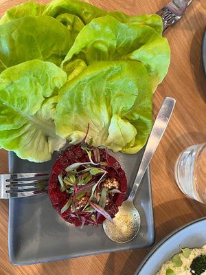 Beet tartare  at Love.Life in Culver City