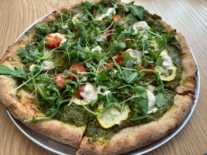 Pesto Pizza at Love.Life in Culver City