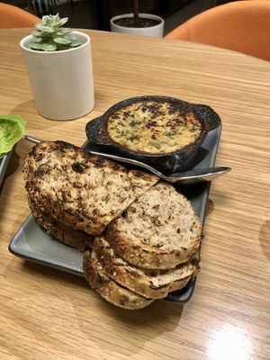 Spinach & artichoke dip was great  at Love.Life in Culver City