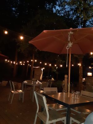 Patio at Dancing Bear Appalachian Bistro in Townsend