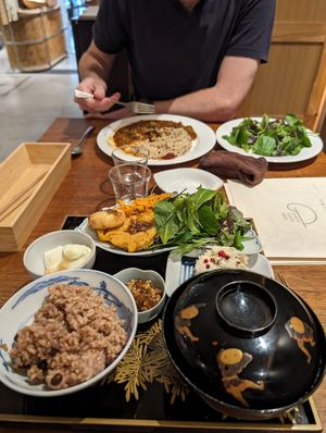 Veg curry with salad / small meal set at Zero Waste Kyoto in Kyoto