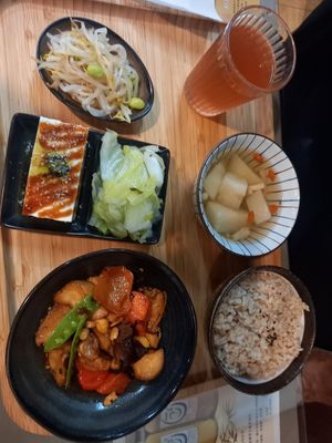 Mushroom rice set at 旭麥蔬食拉麵 Vegan Raman in Taichung