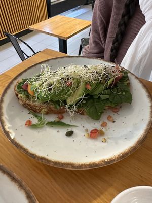 Avo toast  at Patchwork in Barcelona