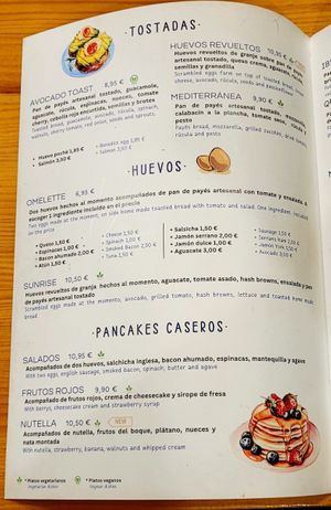 Menu page 2 at Patchwork in Barcelona
