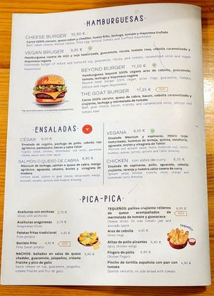 Menu page 4 at Patchwork in Barcelona