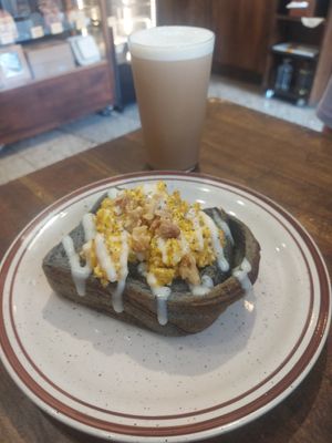 Egg salad toast at Kim Yo Pan - Vegan Bakery in Taichung