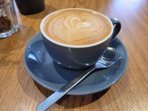 Oat latte at East Road in Dublin